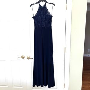 MORGAN & CO formal dress navy with sequins size 5 / 6